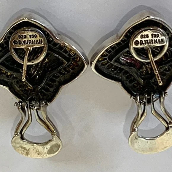 DAVID YURMAN Quatrefoil Earrings in Sterling Silver and 18K Yellow - Picture 3 of 16